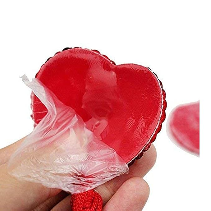 Nipple Cover with Tassel Shiny Sequin Women Nipple Pasties Bra Reusable Silicone Heart-Shaped Nipple Cover
